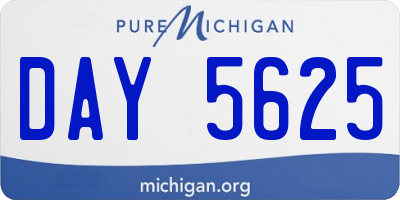 MI license plate DAY5625