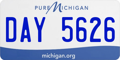 MI license plate DAY5626