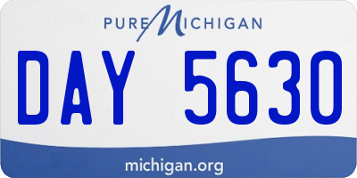 MI license plate DAY5630