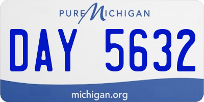 MI license plate DAY5632