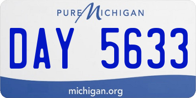 MI license plate DAY5633
