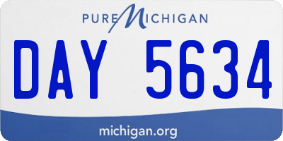 MI license plate DAY5634
