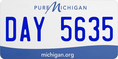 MI license plate DAY5635