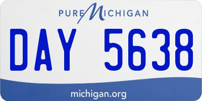 MI license plate DAY5638