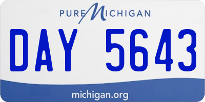 MI license plate DAY5643