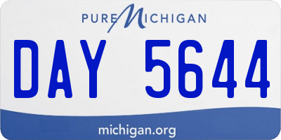 MI license plate DAY5644