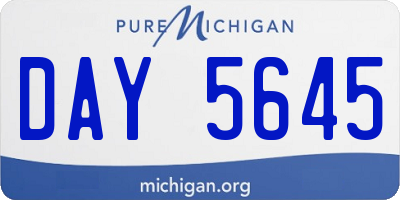 MI license plate DAY5645