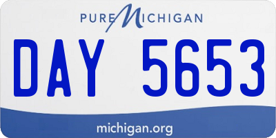 MI license plate DAY5653