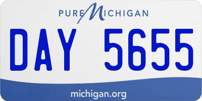 MI license plate DAY5655