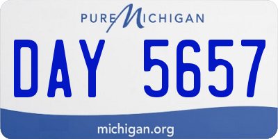 MI license plate DAY5657