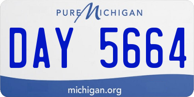 MI license plate DAY5664