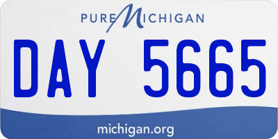 MI license plate DAY5665