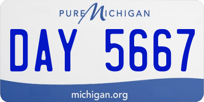 MI license plate DAY5667