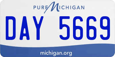 MI license plate DAY5669