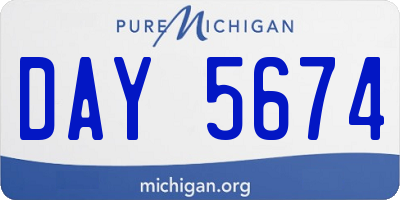 MI license plate DAY5674