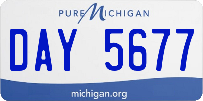 MI license plate DAY5677