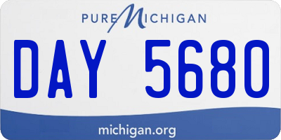 MI license plate DAY5680