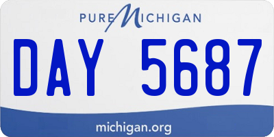 MI license plate DAY5687