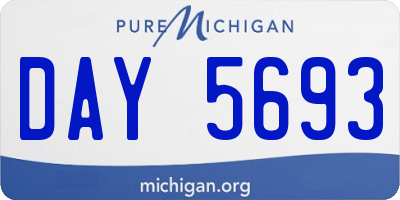 MI license plate DAY5693