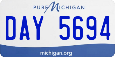 MI license plate DAY5694