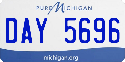 MI license plate DAY5696
