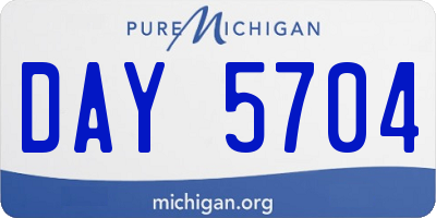MI license plate DAY5704
