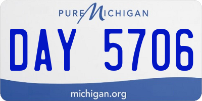MI license plate DAY5706