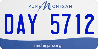 MI license plate DAY5712
