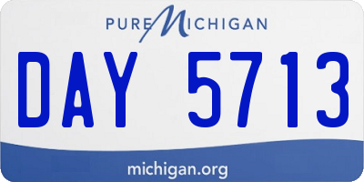 MI license plate DAY5713