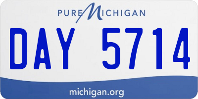 MI license plate DAY5714