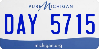 MI license plate DAY5715