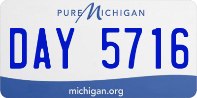 MI license plate DAY5716