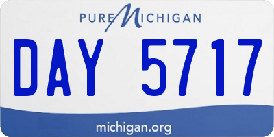 MI license plate DAY5717