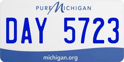 MI license plate DAY5723
