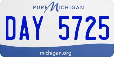 MI license plate DAY5725