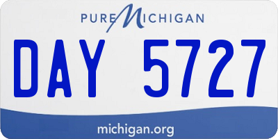 MI license plate DAY5727