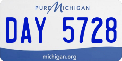 MI license plate DAY5728