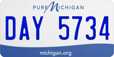 MI license plate DAY5734