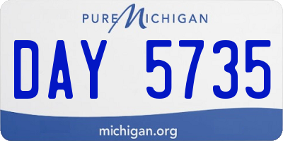 MI license plate DAY5735