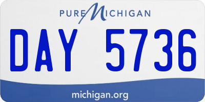 MI license plate DAY5736