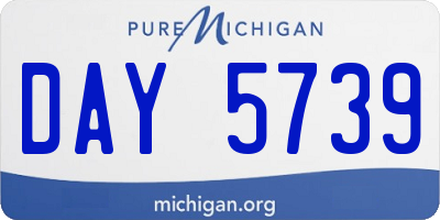 MI license plate DAY5739