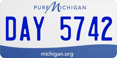 MI license plate DAY5742