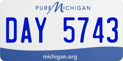 MI license plate DAY5743