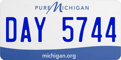 MI license plate DAY5744