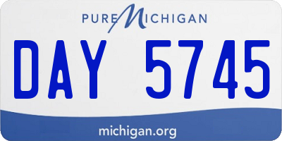 MI license plate DAY5745
