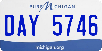 MI license plate DAY5746