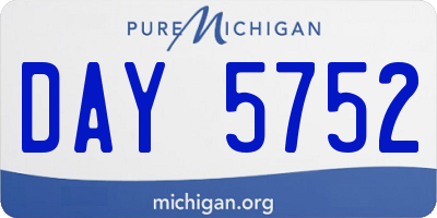 MI license plate DAY5752