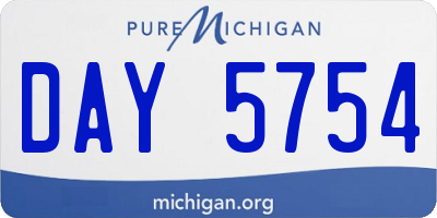 MI license plate DAY5754
