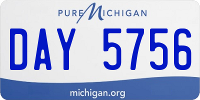 MI license plate DAY5756