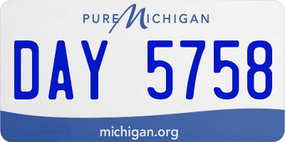 MI license plate DAY5758